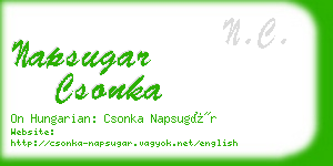 napsugar csonka business card